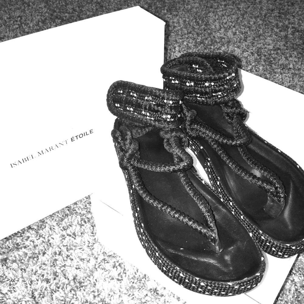 Isabel Marant epipa rope thong sandal sz 35